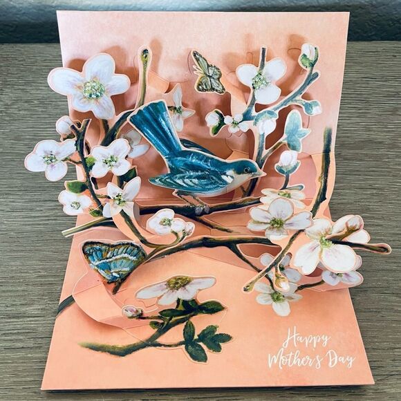 Mother’s Day Cherry Blossom Pop-up Bouquet Greeting Card - Picture 1 of 3